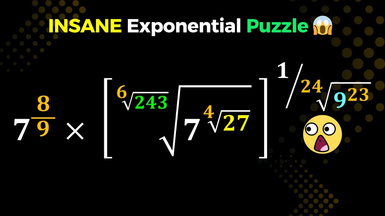INSANE EXPONENTIAL PUZZLE 😱 Can You Tame The Power of 7 | Hard Olympiad Problem