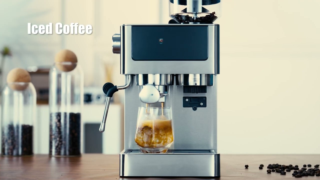 AIRMSEN Espresso Machine with Grinder, Espresso Coffee Machine with Customized Grind Amount