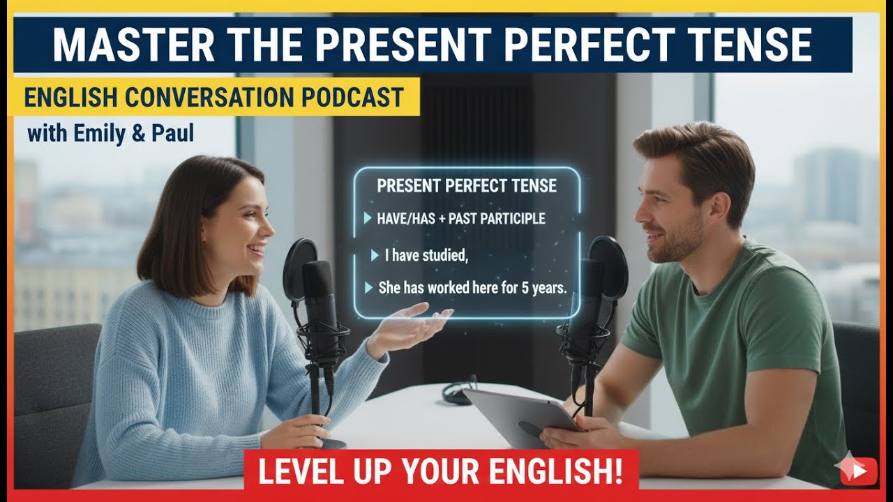 Master the Present Perfect Tense | English Conversation Podcast with Emily & Paul