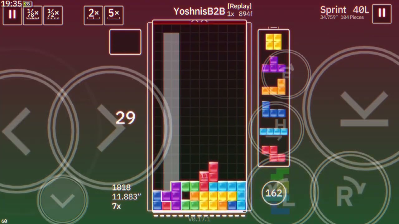 [Techmino-iOS] 40L PB 0:34.767
