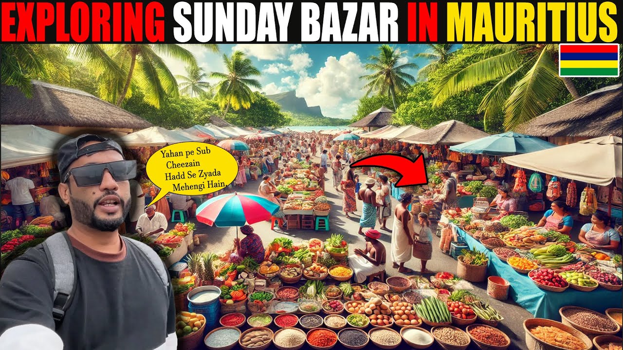 Mauritius Local Market Tour | Sunday Bazaar Highlights | Pakistani In Mauritius 🇲🇺