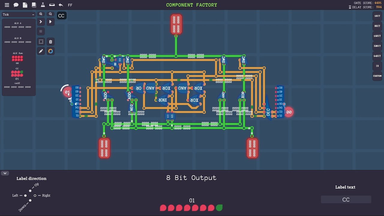 Working Y86-64 CPU in Turing Complete Game!