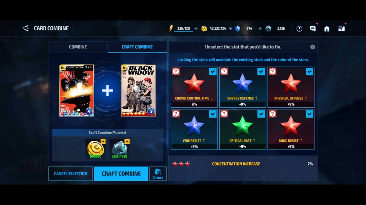 Premium Card Craft Combine | MARVEL Future Fight