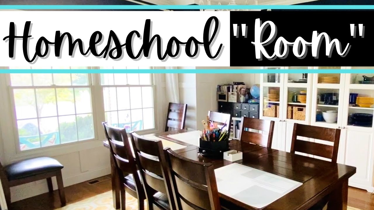 Do you need a HOMESCHOOL ROOM??  Dining room homeschool room ideas/ organizing your homeschool space