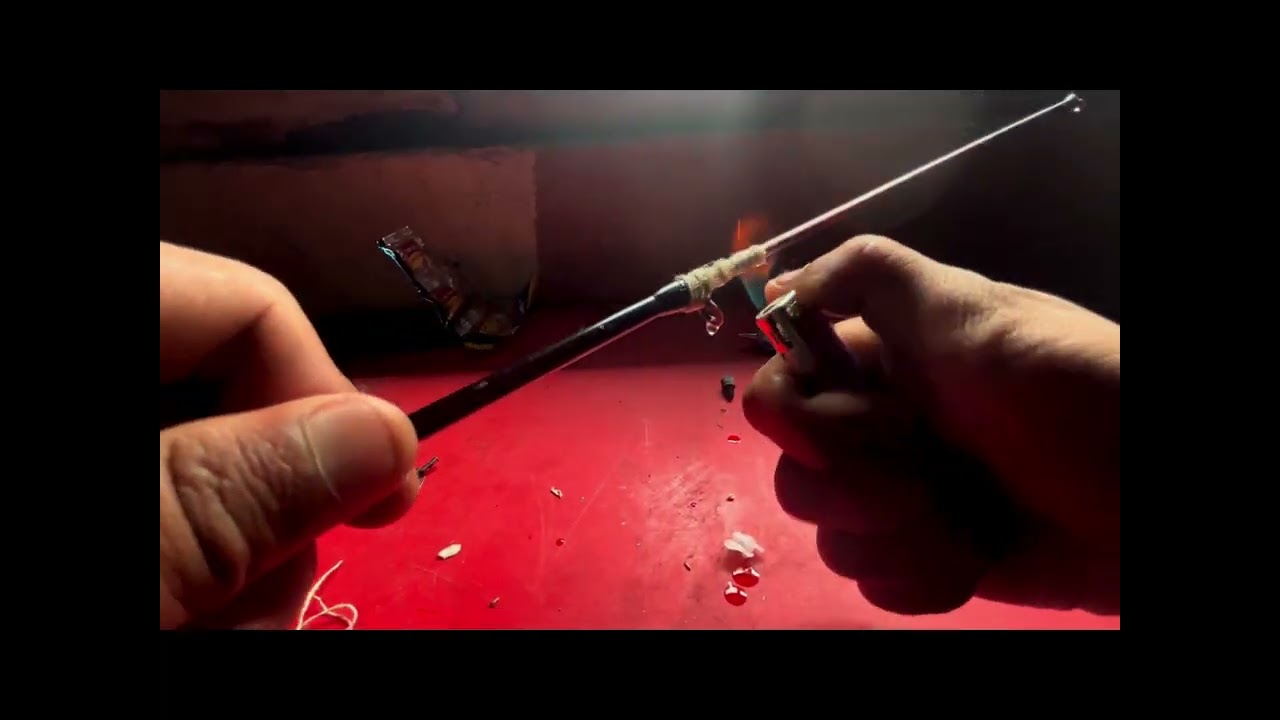 how to repair your fishing rod🎣 tip if it’s broken and make as new one😁🤩