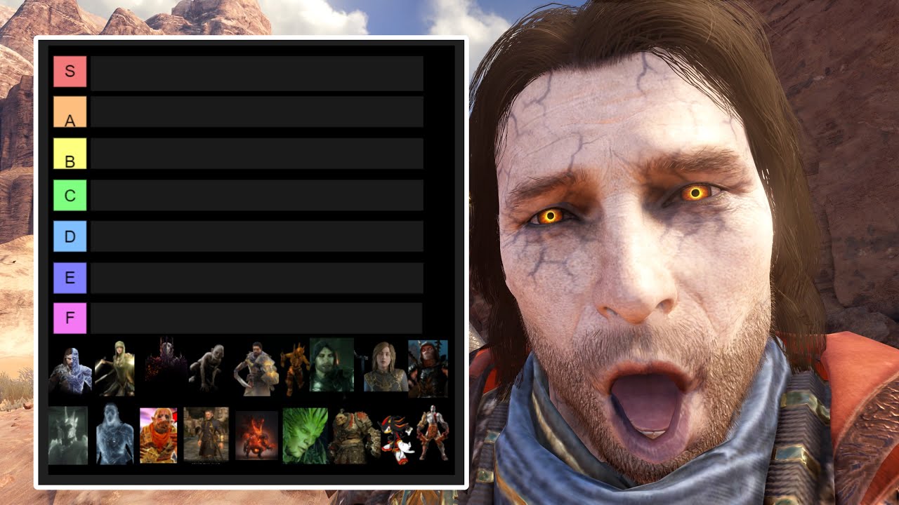 RANKING SHADOW OF WAR CHARACTERS