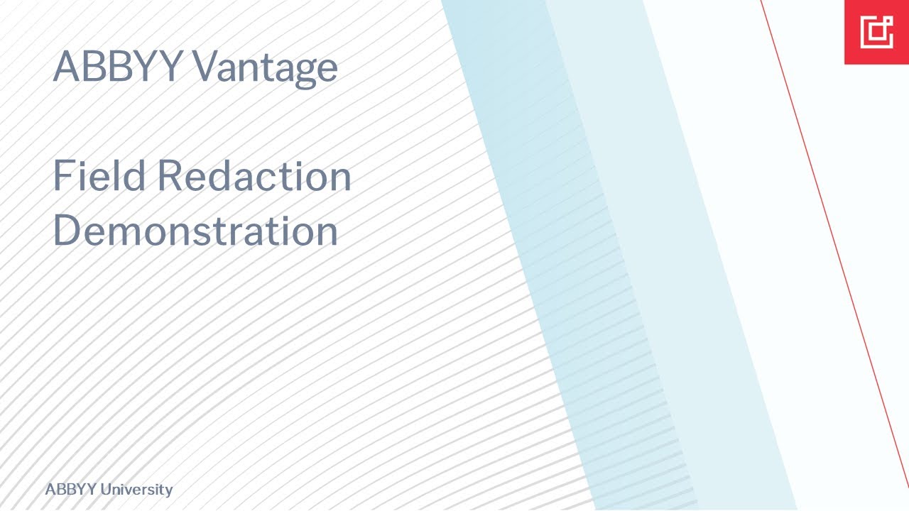 ABBYY Vantage: демонстрация редактирования полевых данных