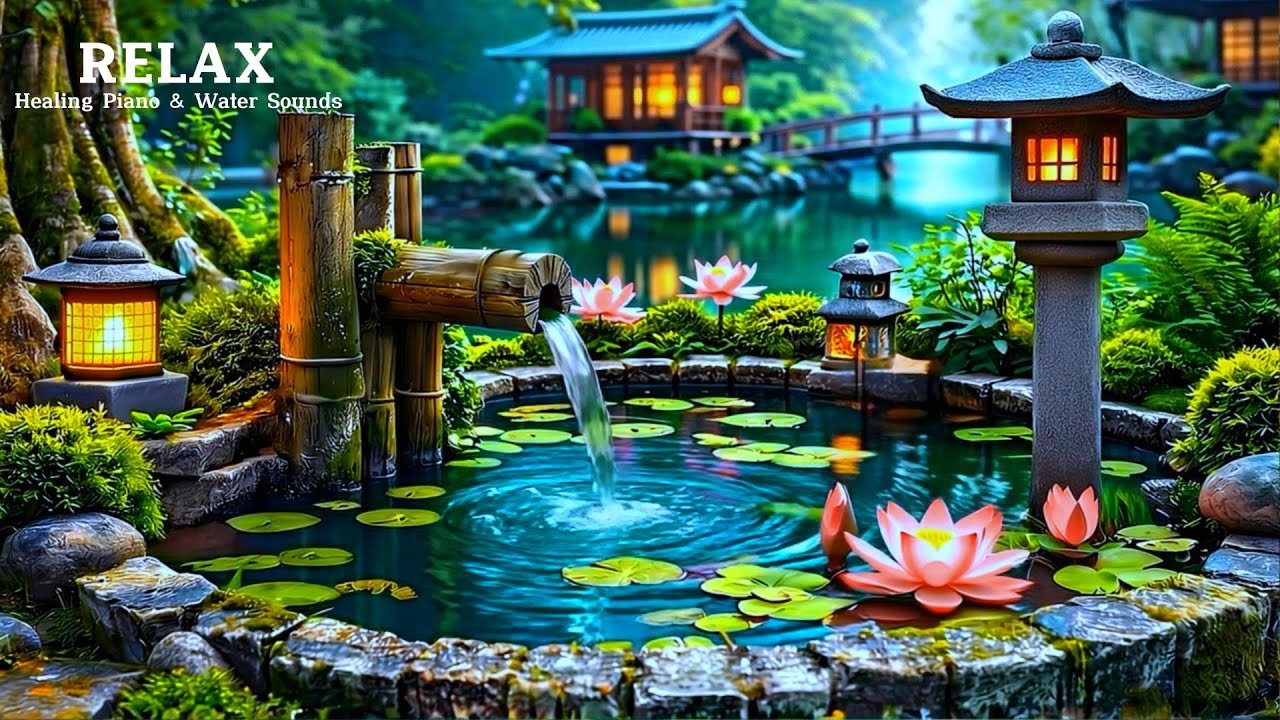 Calm Piano & Water Sounds for Inner Peace  Relax and Restore Balance