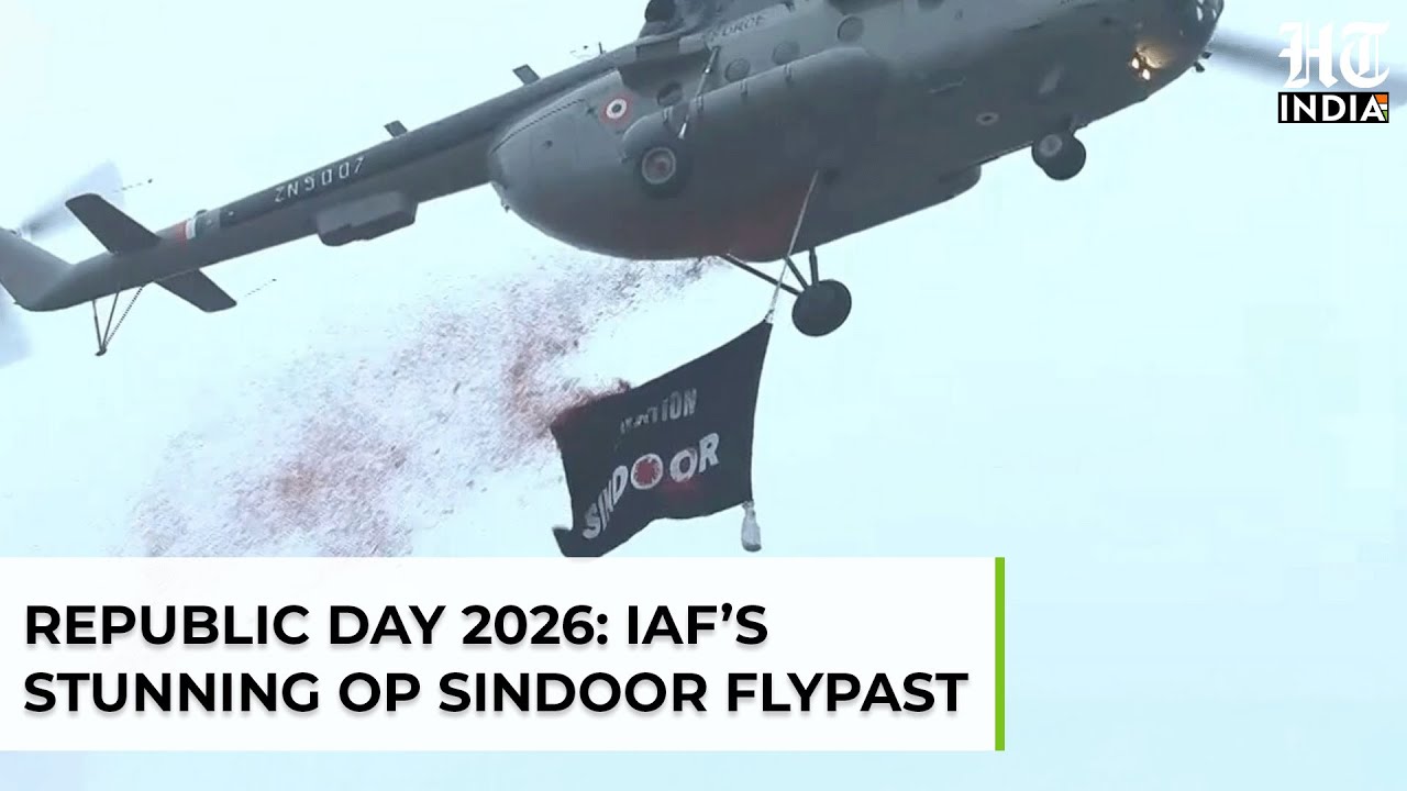 Republic Day 2026: IAF Helicopters Carrying Flag Of Operation Sindoor Flown At Kartavya Path