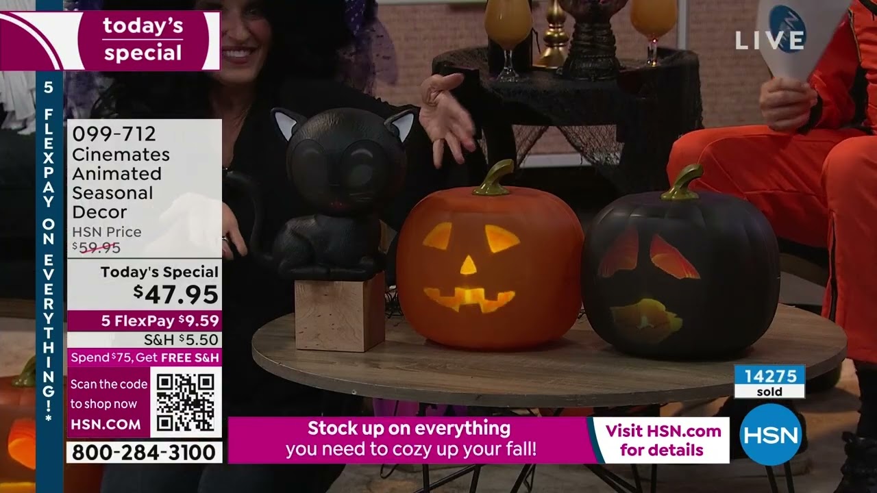 Cinemates Jabbering Jack Animated Pumpkin with Songs and...