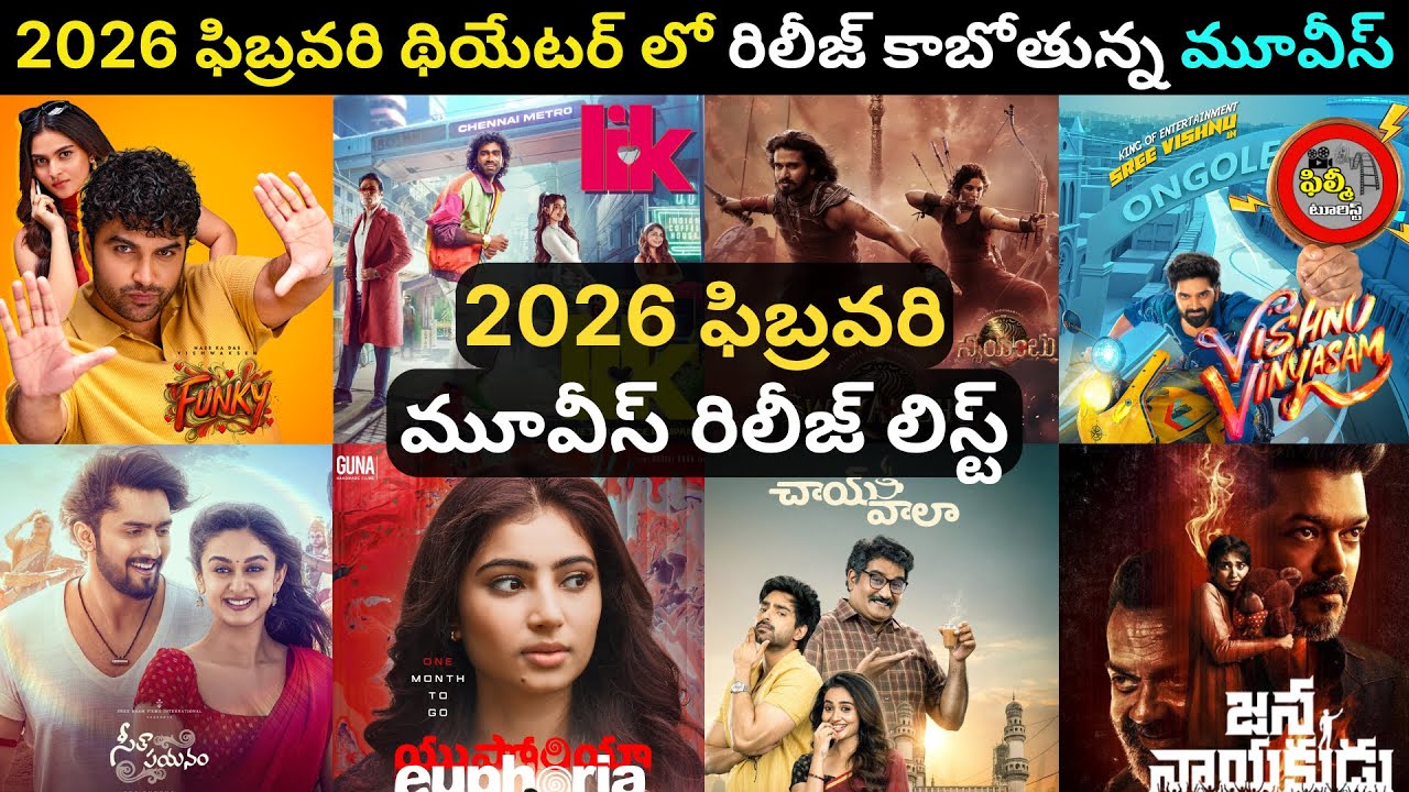 2026 February Movie Releases | February 2026 New Movie Releases | Swayambhu, Funky, LIK, Euphoria