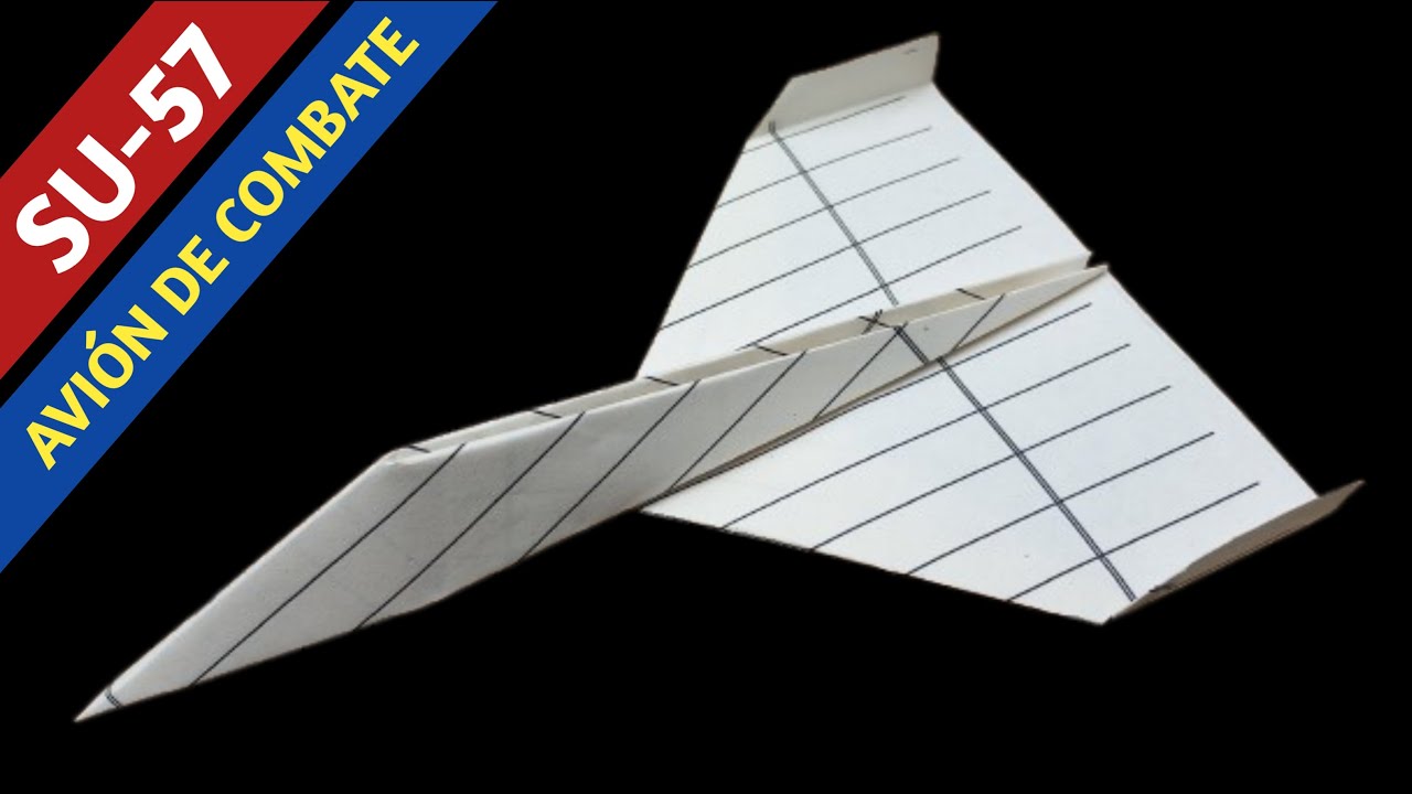 Cómo Hacer un Avión SU-57 de Papel y rápido que vuela mucho | Avião de Papel SU-57 que voa longe