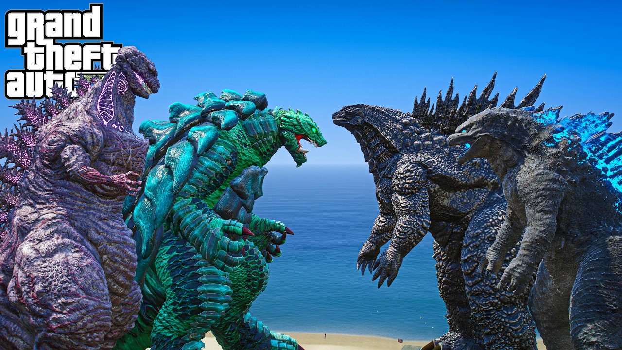 Shin Godzilla, Gamera vs Prime Godzilla, Titanus Godzilla - The Legacy of Monsters ( GTA V Mods )