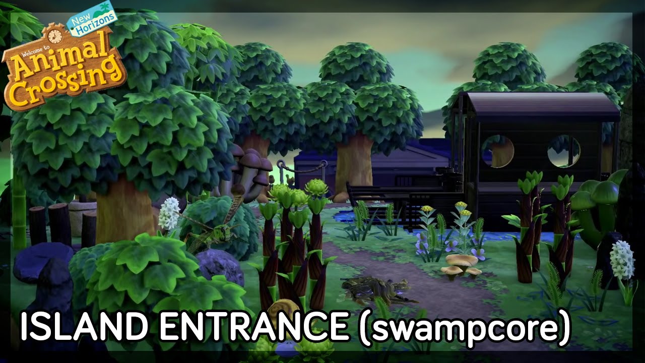 Swampcore Island Entrance 🌿 (speed build) // Animal Crossing