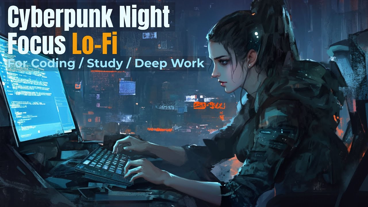 Cyberpunk Focus Lo-Fi — Deep Ambient Music for Coding, Study & Night Work