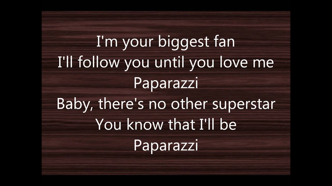 Lyrics to Paparazzi by Greyson Chance