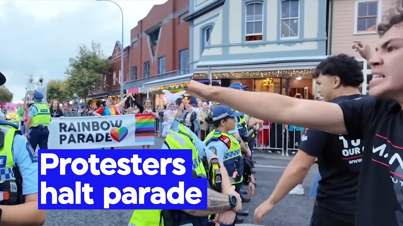 Police investigate assault allegations at Destiny Church pride protest | 1News on TVNZ+