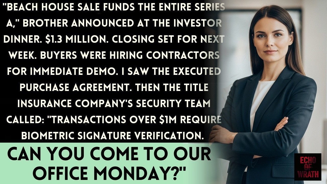 Brother Sold My Beach House For Startup Capital — Title Insurance Required My Biometric Signature Sc
