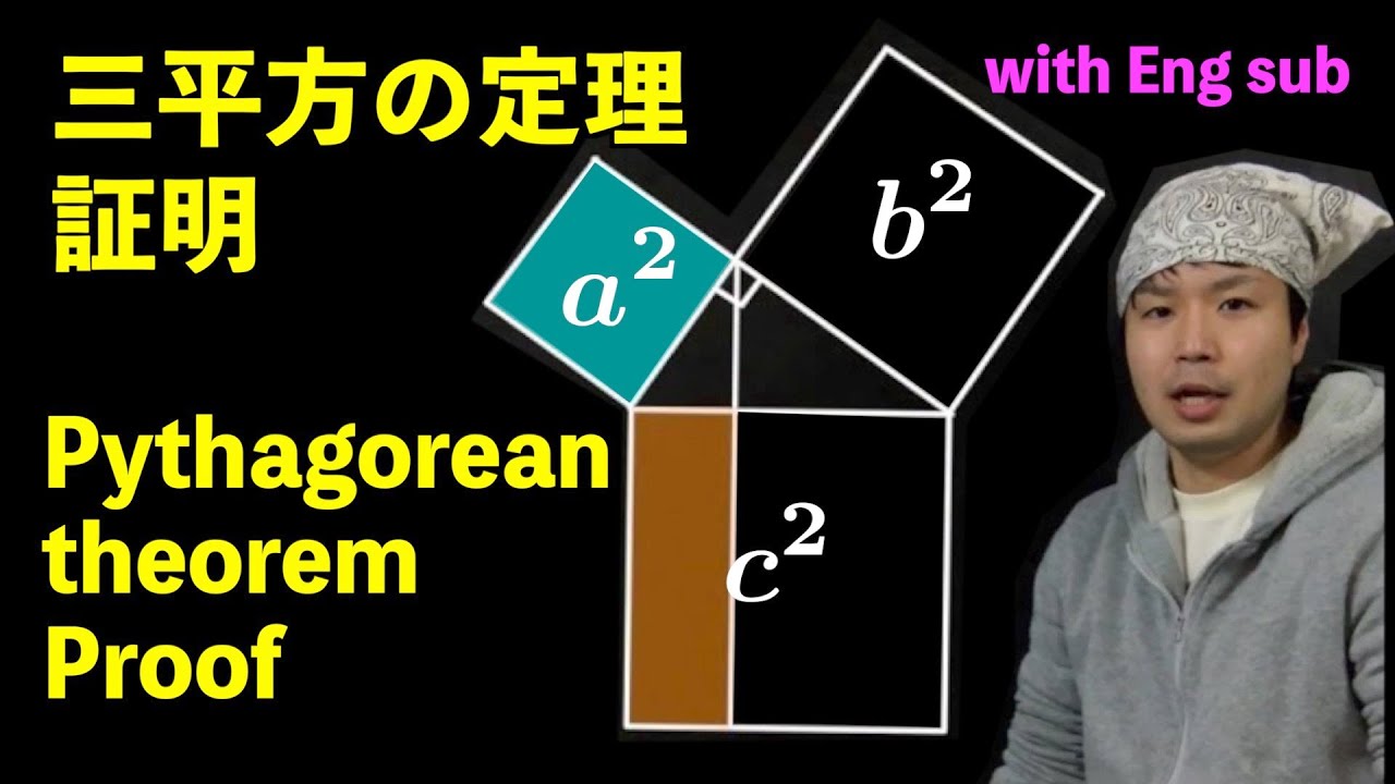 三平方の定理 証明 Pythagorean theorem Proof [with English subtitles]