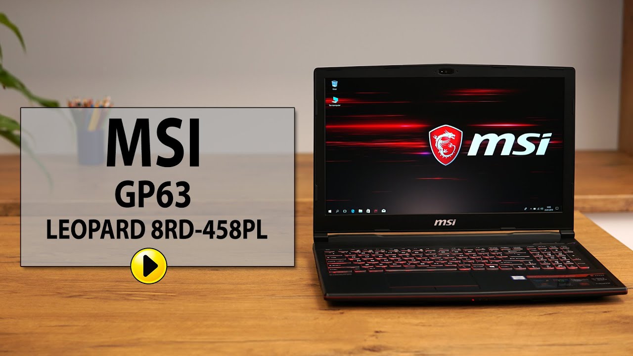 Laptop MSI GP63 Leopard 8RD-458PL i5-8300H 16GB 1000GB 128GB SSD GTX1050Ti W10