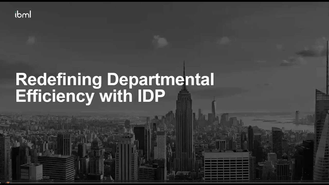 Redefining Departmental Efficiency with IDP Webinar