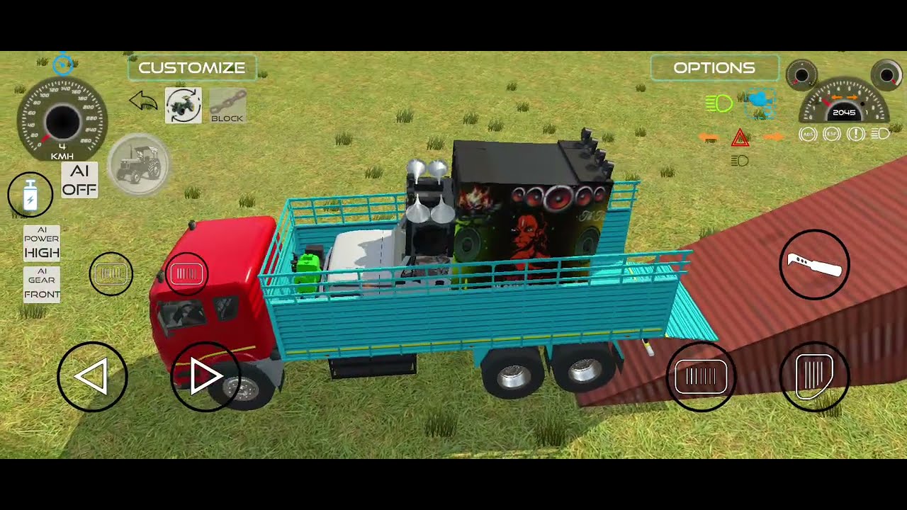 Indian tractor simulator game ka video truck loading DJ #tractor #bj #popular #viral 