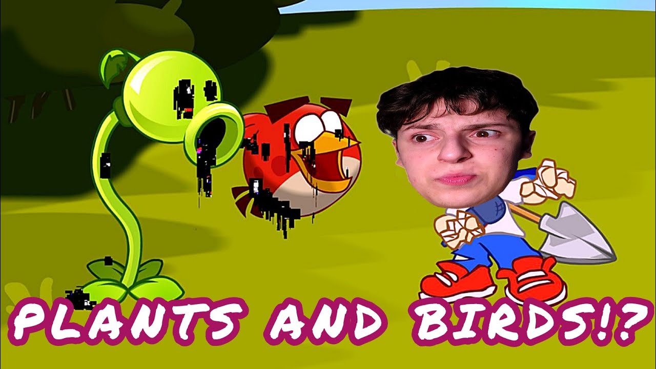 Friday Night Funkin' Birds and Botany: High Effort - PLANTS VS ZOMBIES AND ANGRY BIRDS!?