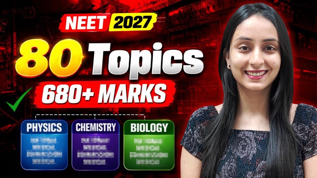 🚨NEET 2027: Top 80 High-Weightage Topics You Cannot Skip🔥 | Physics, Chemistry & Biology🚀 #neet #yt