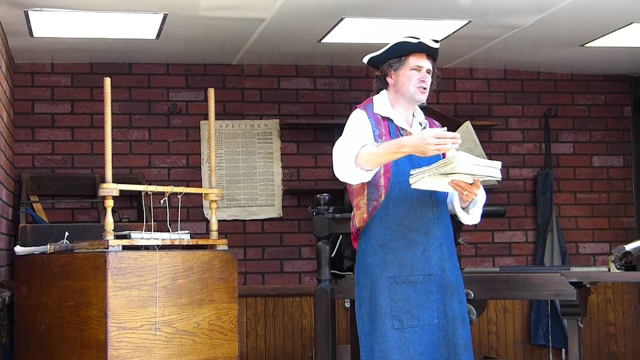 Printing Press Museum - Ben Franklin Era Printing Press Presentation