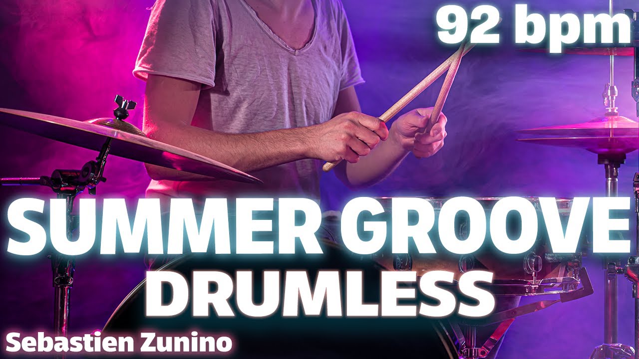 Summer Groove Drumless Track 92 bpm | Groovy Drummer's Jam