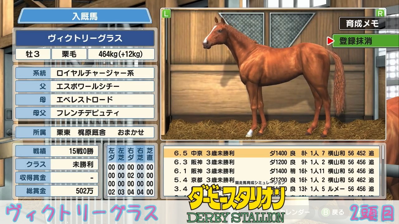 ヴィクトリーグラス ダービースタリオン  DerbyStalion