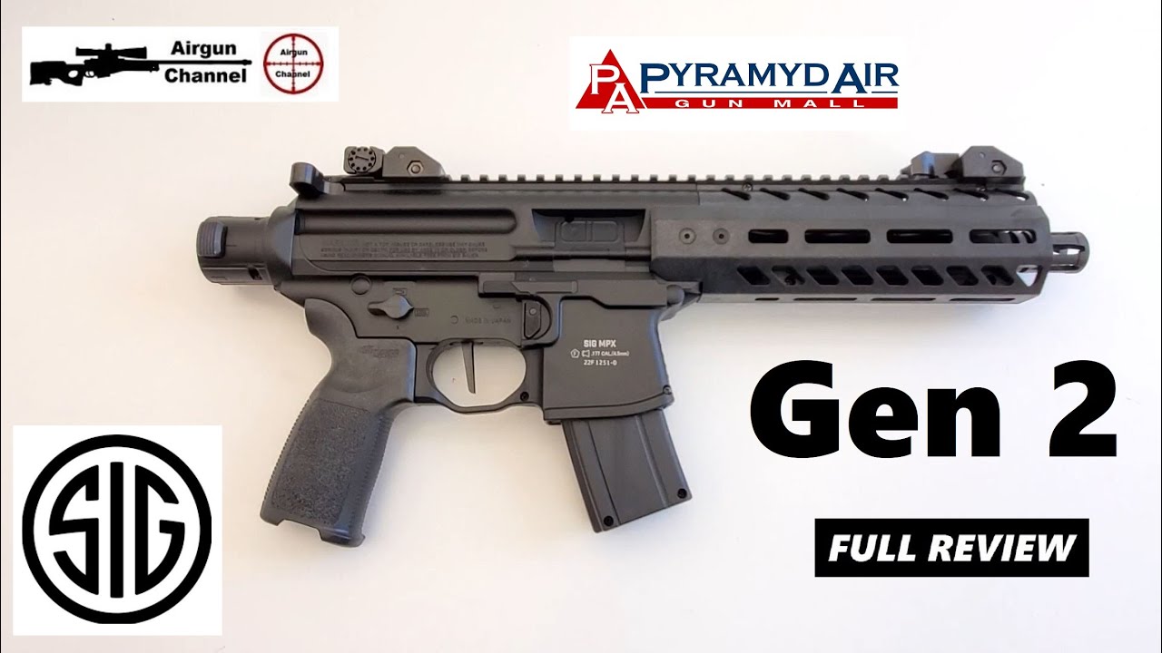 (GEN 2) Пулевая винтовка Sig Sauer MPX .177 + Тест мощности и точности / Пневматический пистолет ...