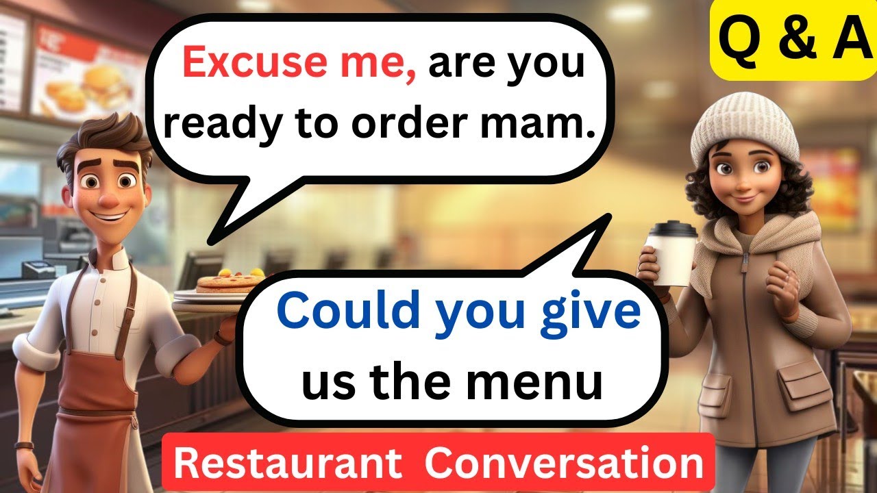 At The Restaurant | A dialogue Between Customer and Waiter | Learn English Through Conversation