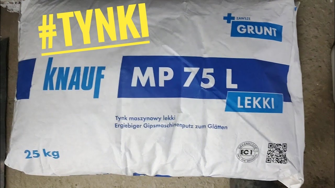 Tynkowanie samemu. Knauf MP75 L. Tynk siatkowy. #tynki, #knauf, #tynkigipsowe, #budowadomu