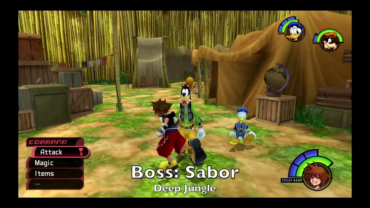 KH Final Mix (KH HD I.5 + II.5 ReMIX - PS4) - Deep Jungle - Boss: Sabor (Second Battle)