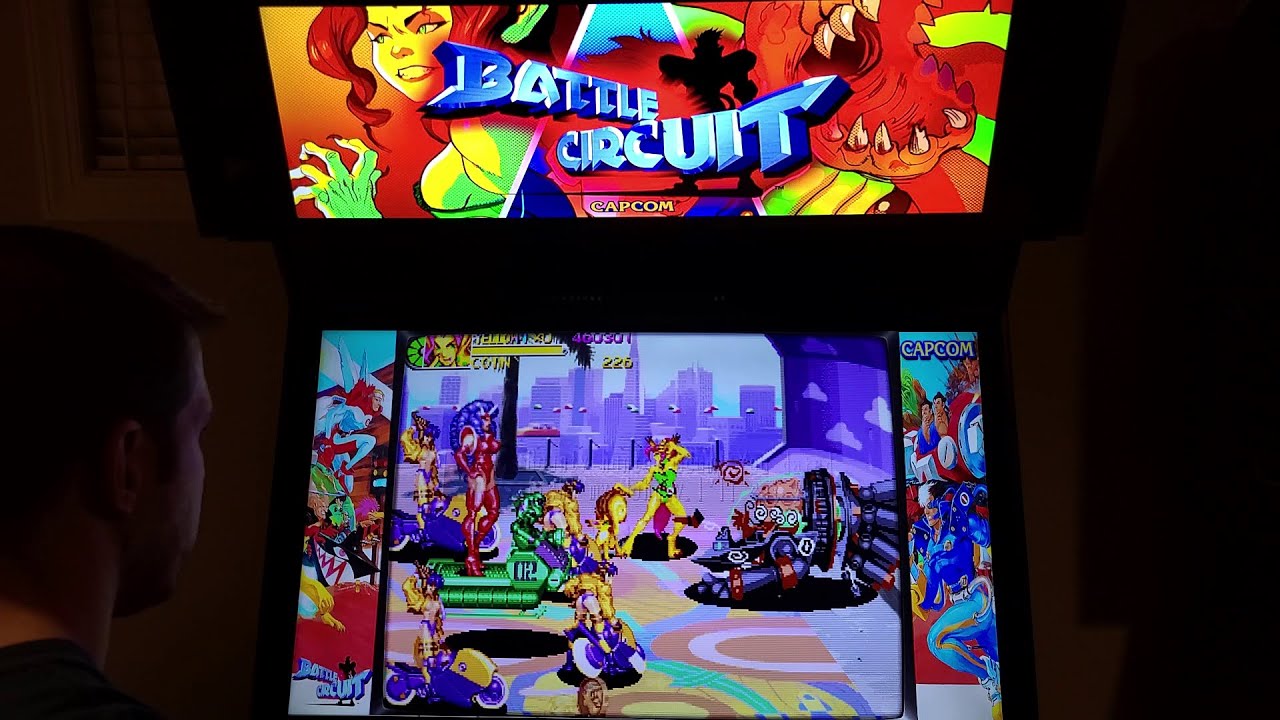 Battle Circuit Arcade Cabinet MAME Playthrough w/ Hypermarquee