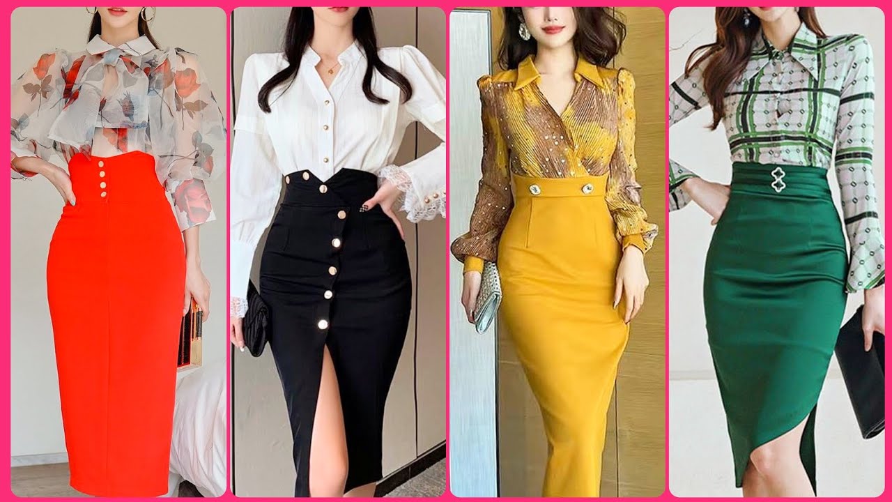 Classy & Elegant Women Fashion | Trendy Pencil Skirt Outfit Inspiration