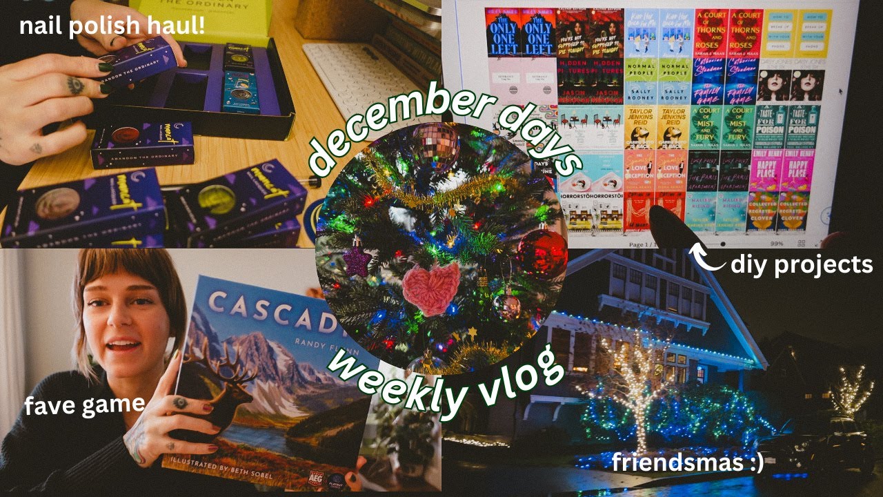 my nail routine, friendsmas dinner, & crochet progress | weekly vlog 🌙