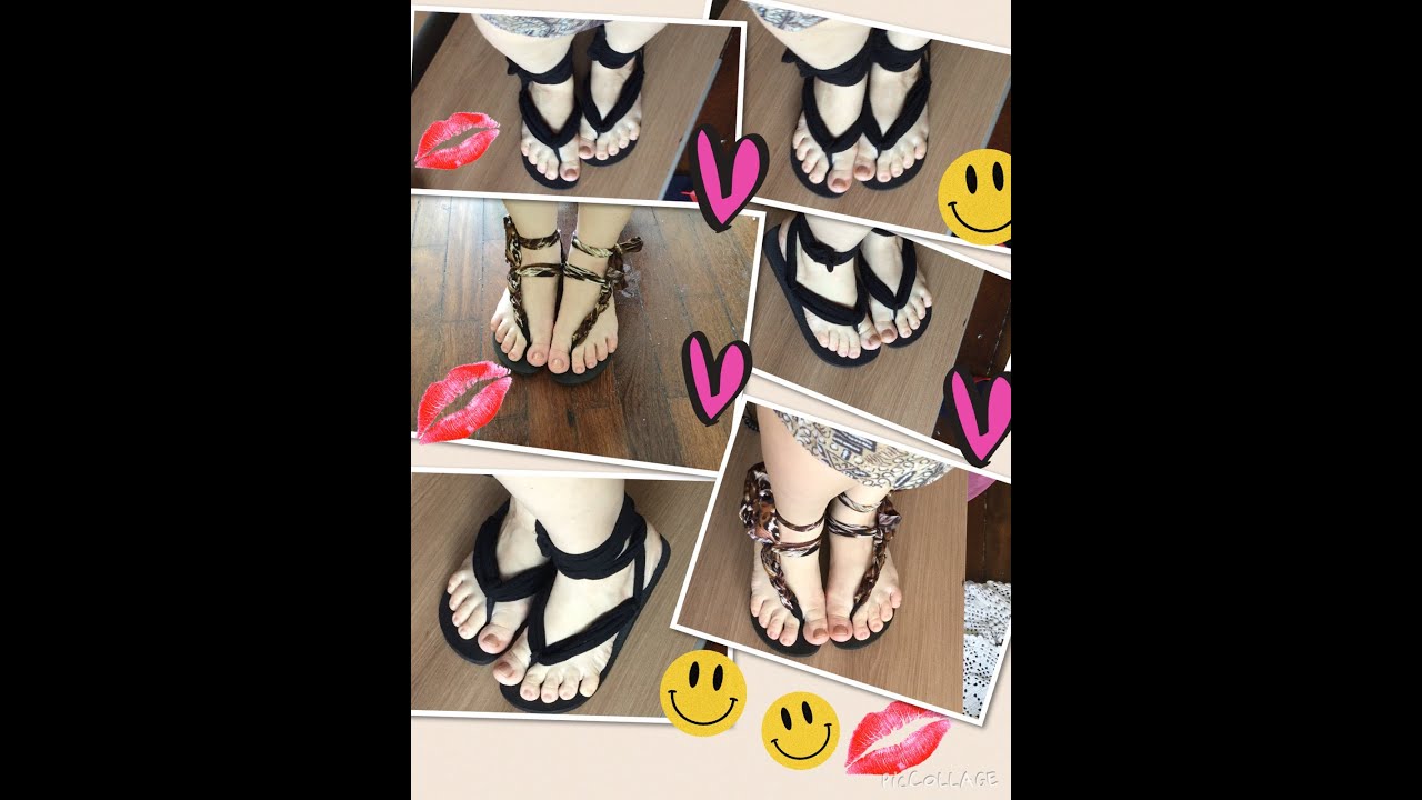 COMO FAZER SANDÁLIAS  DE CHINELOS HAVAIANAS ops sandálias 🤛