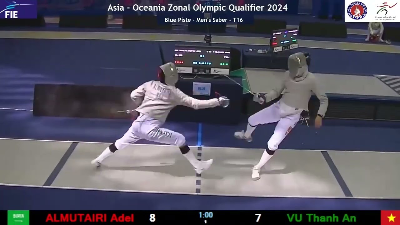 Asian Olympic Qualifier 2024 SMS - L16 - Adel Almutairi KSA v Vu Thanh An VIE