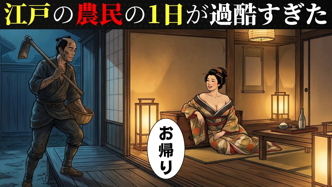 江戸時代の農民1日ルーティン。ほとんど語られてこなかった、想像を超える過酷な現実とは？【江戸時代の庶民】【江戸落語】