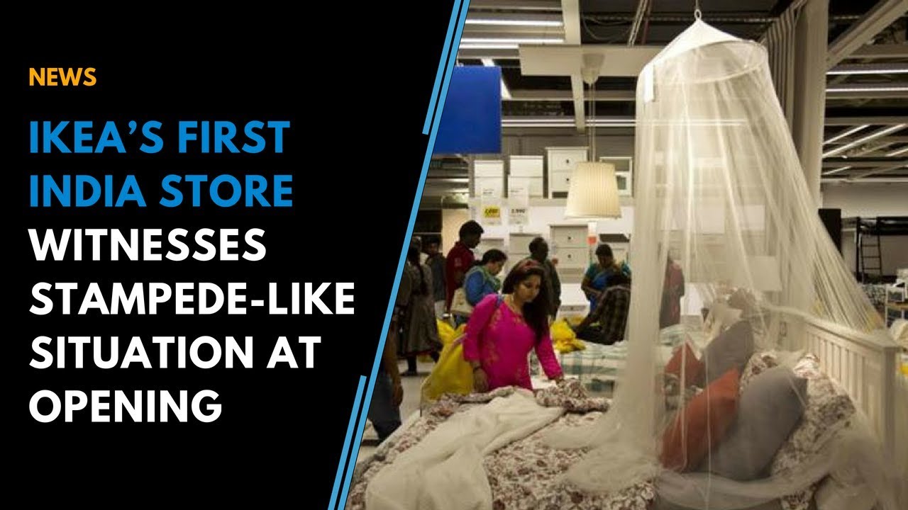 Ikea&rsquo;s first India store witnesses stampede-like situation at opening