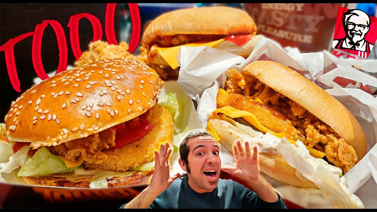 ME COMO TODO EL MENÚ DE KFC | Probando todos los menús de KFC España