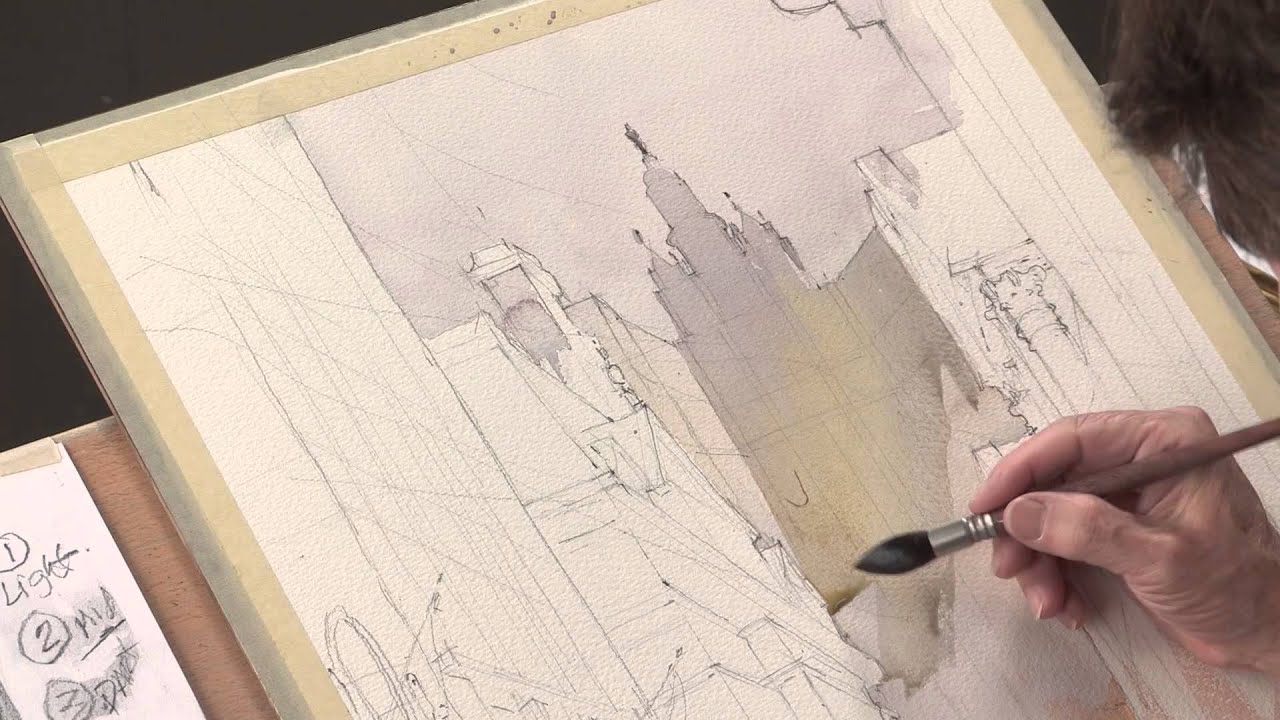 Preview | Capturing Light in Watercolor: How to Paint Cities with Thomas Schaller