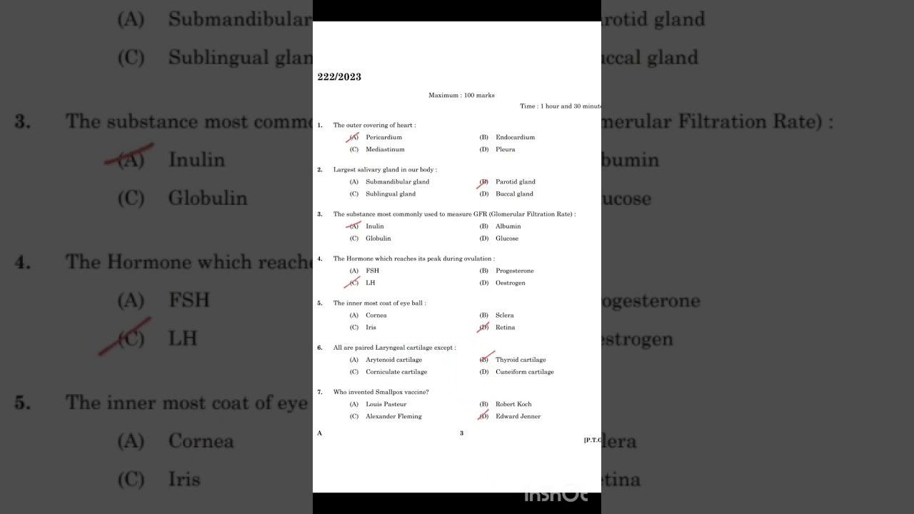 DHS Staff Nurse exam l Kerala PSC 2023 #nursing #nursingnotes #previousyearquestions