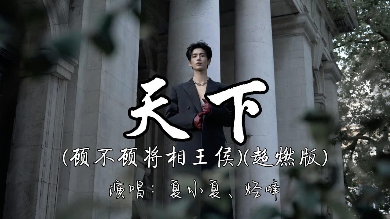 夏小夏、烃峰 - 天下(顾不顾将相王侯)(超燃版)『一生有爱何惧风飞沙，悲白发留不住芳华，抛去江山如画  换她笑面如花。』『动态歌词MV』