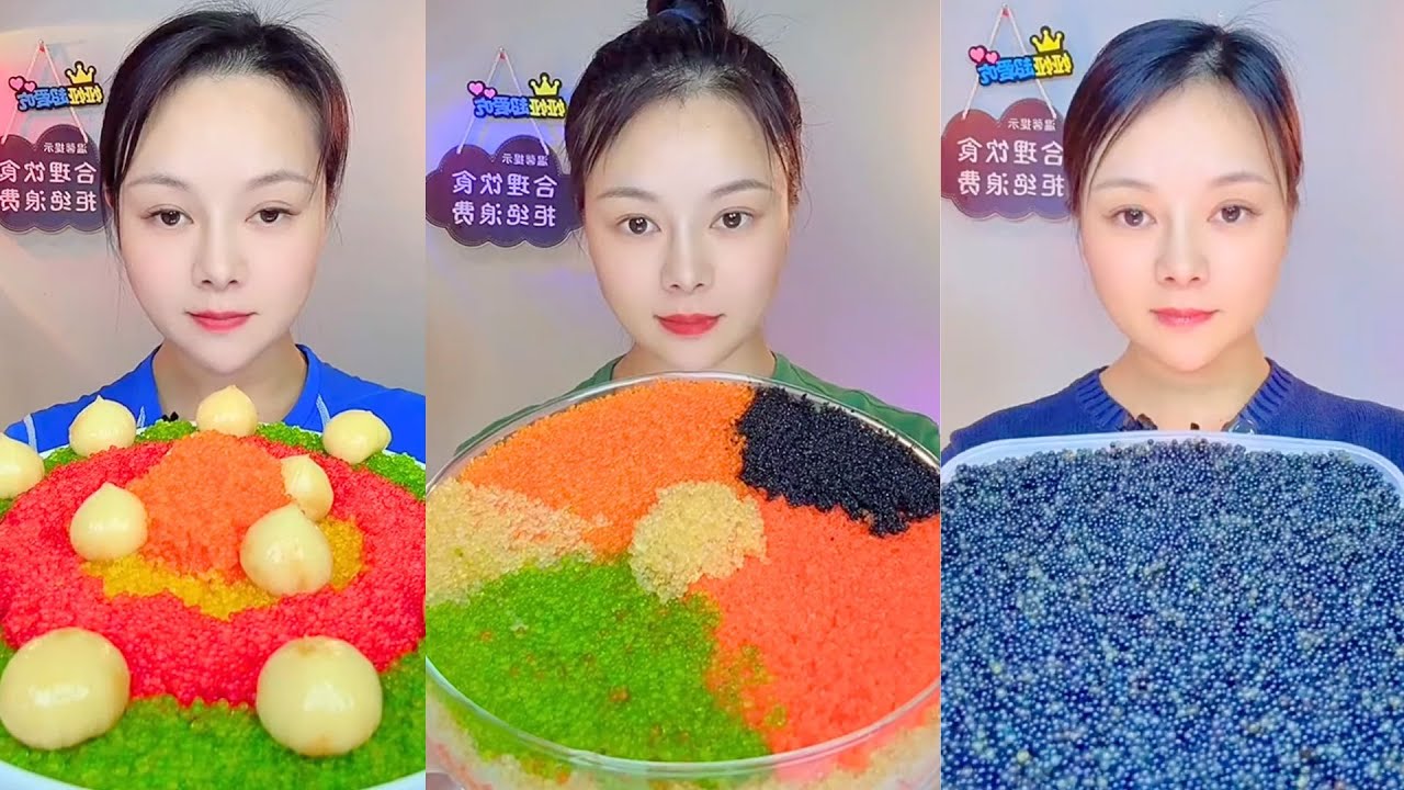 Colorful Fish Roe Eating ASMR | Soft Crunch Seafood Mukbang Colorful #75