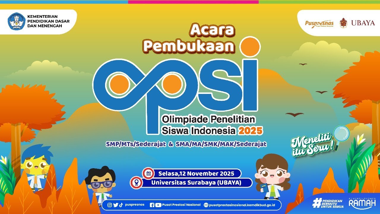 Acara Pembukaan Olimpiade Penelitian Siswa Indonesia (OPSI) 2025
