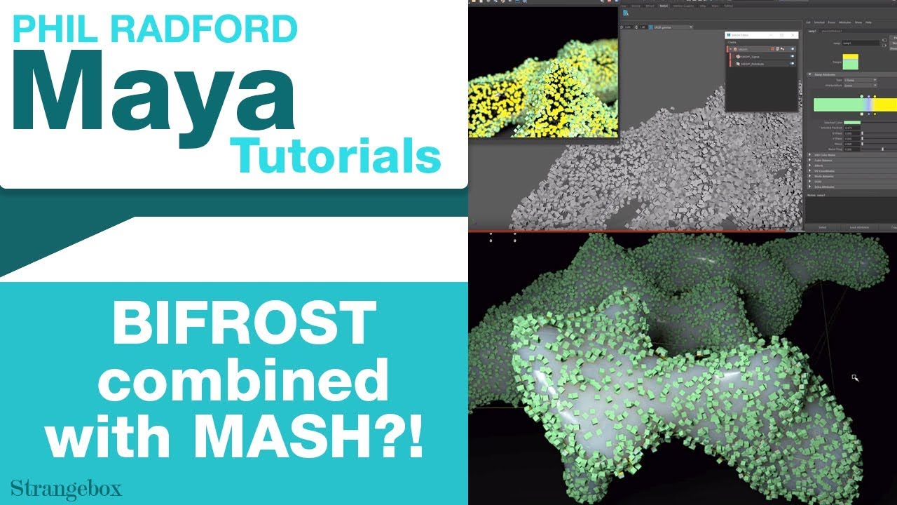 Maya MASH combined with BIFROST tutorial 2018