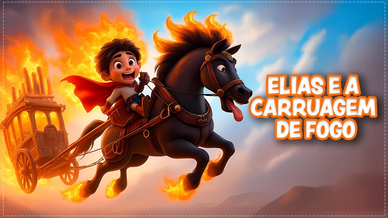 Elias e a Carruagem de Fogo - Canção Bíblica Infantil Animada (Louvor para Crianças)🎶🔥